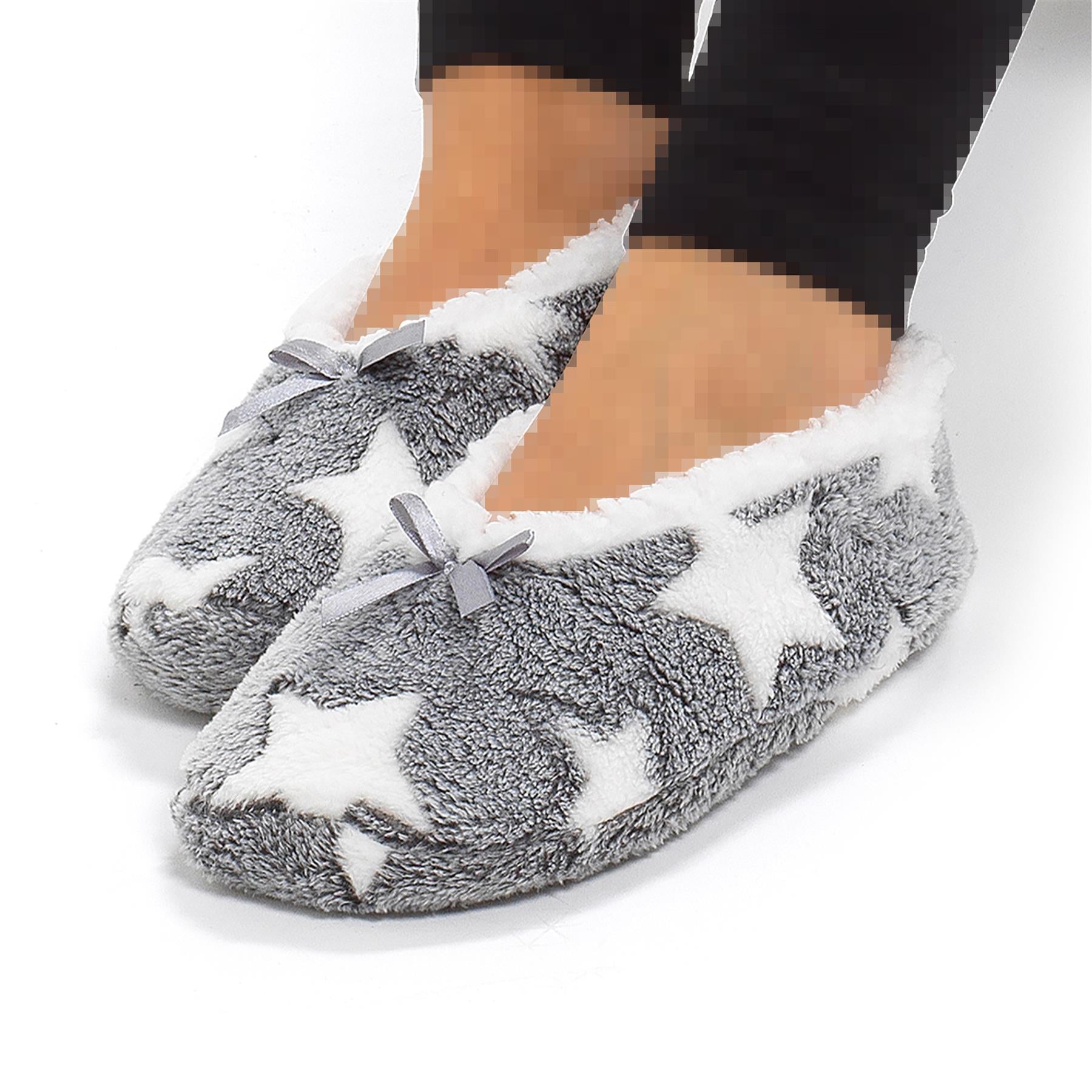 A2Z Ladies Slipper Socks Sherpa Lined Star Fluffy Sock Warm Winter Women Socks