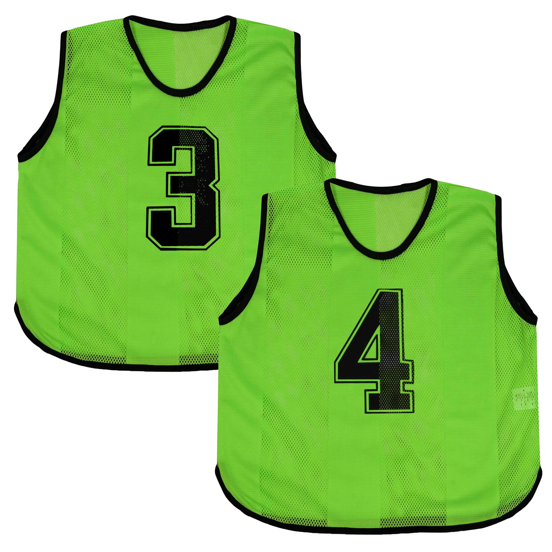 A2Z 6 Pack Sports Number Mesh Bib Comfortable During Football Rugby Sports Adult