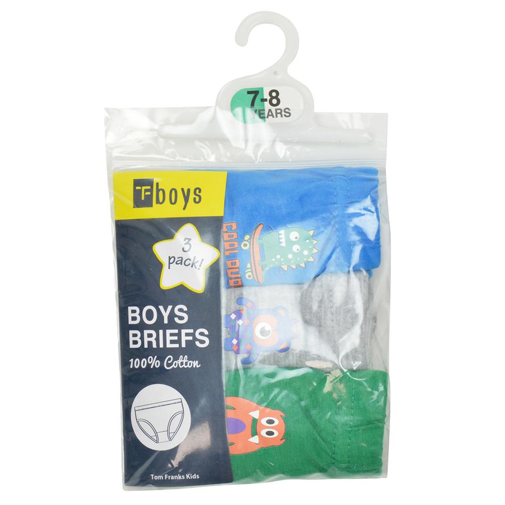 A2Z 4 Kids Boys Underwear Pack Of 3 Monster Animal Knickers Cotton Mix Briefs