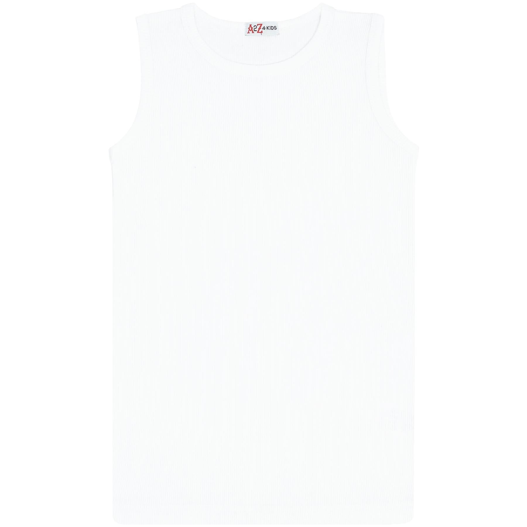 Kids Girls Boys Childrens Vest Top Tank Top Fitted 100% Rich Cotton 2-13 Years
