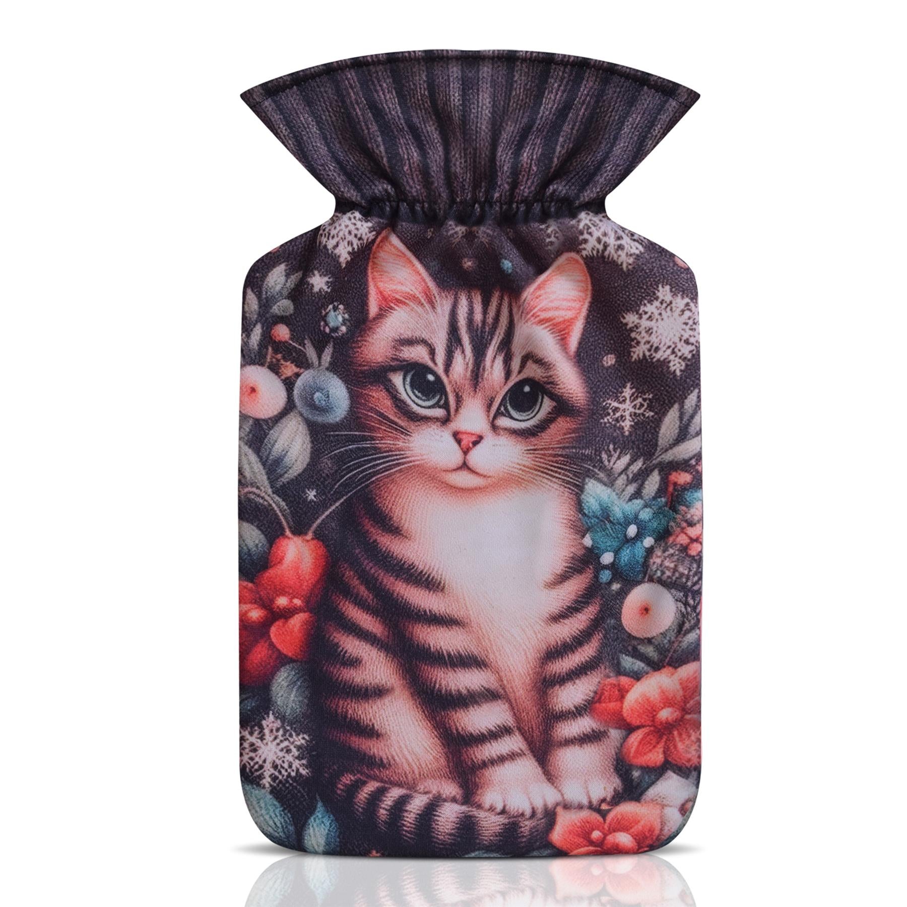 A2Z Hot Water Bottles Cat 2 Liter Cosy Fleece Cover Pain Relief Heat Therapy