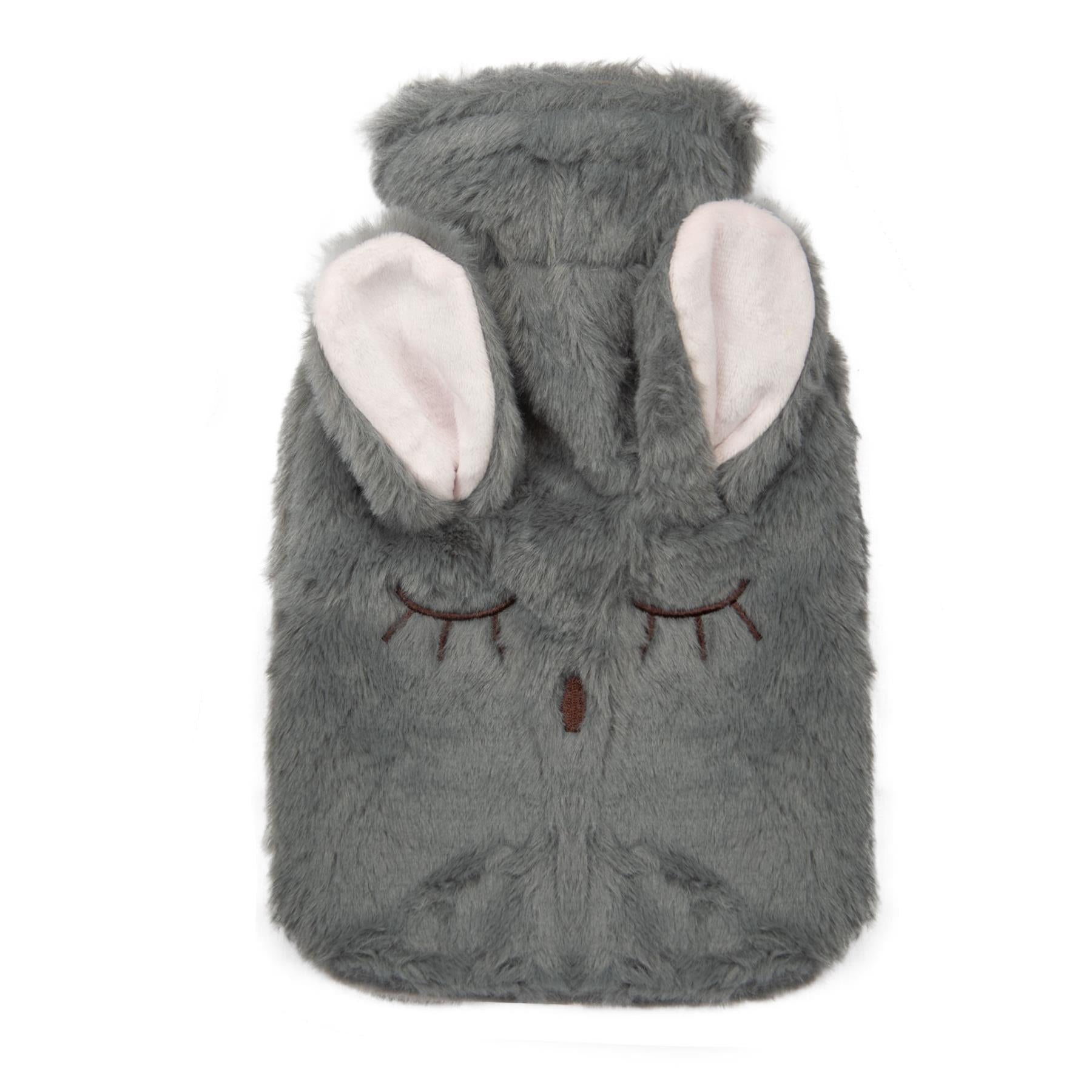 A2Z Hot Water Bottles 3D Animal Bunny 1 Liter Cosy Fleece Cover Heat Therapy