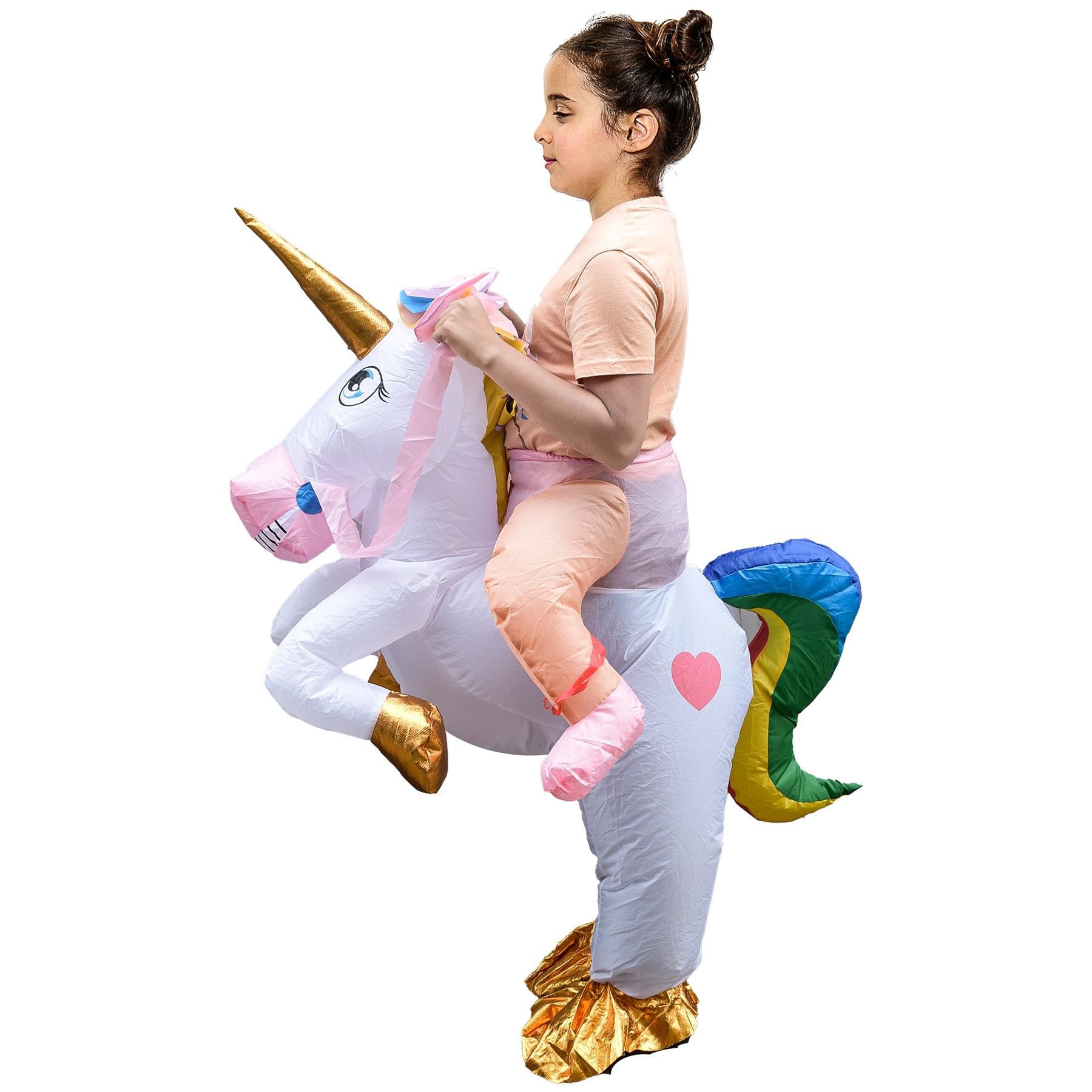 Inflatable Unicorn Costume Fancy Dress Ride On Unicorn Blow Up Cosplay Costume