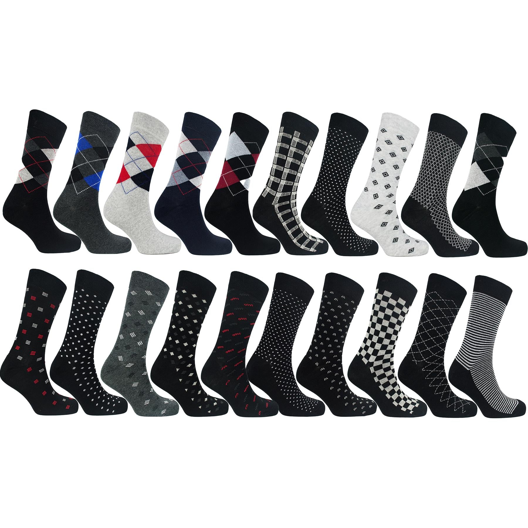 A2Z Mens Socks Pack of 5 Exquisite Elegance Cotton Rich Soft Gift Box Set Socks