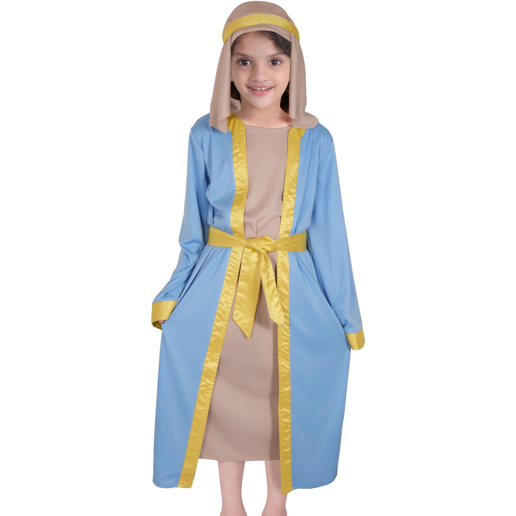 Kids Girls Xmas Nativity Mary Costume School Play Fancy Dress Mary Costume