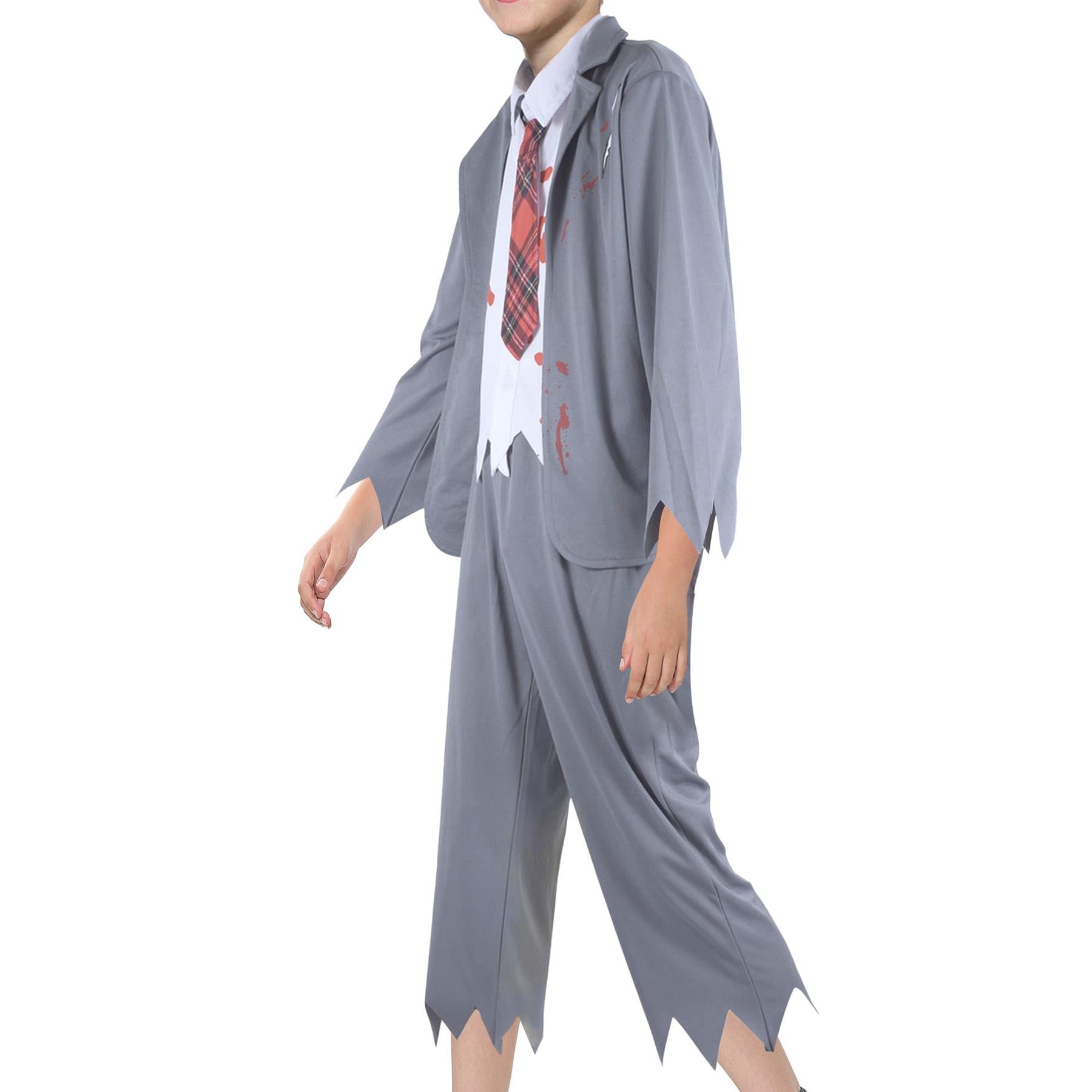 Kids Boys Zombie School Boy Halloween Costume Trick Or Treat Zombie Set