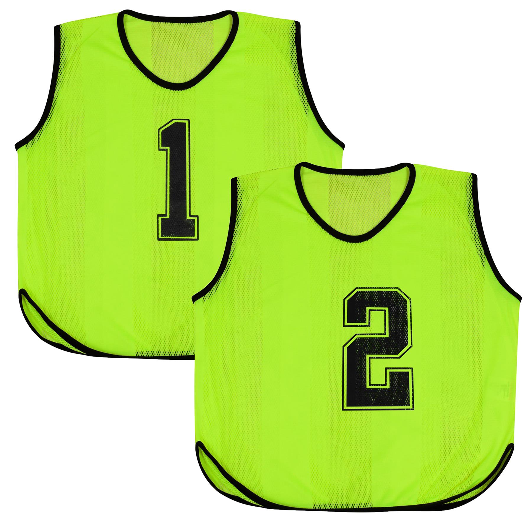 Kids 6 Pack Sports Number Mesh Bibs Comfortable During Football Rugby Sports