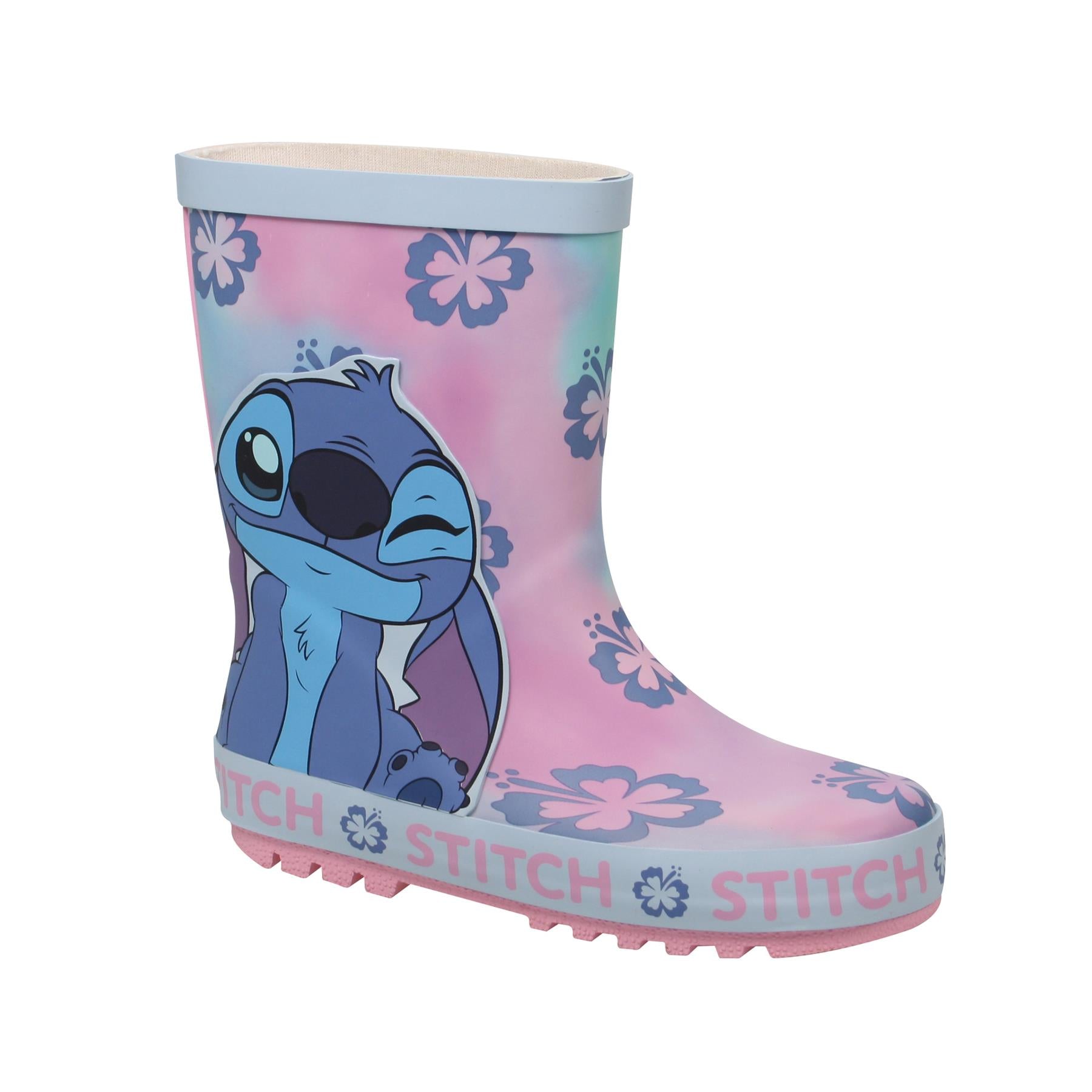 Disney Stitch Kids Wellies Childrens Rubber Wellington Boots Girls Snow Welly