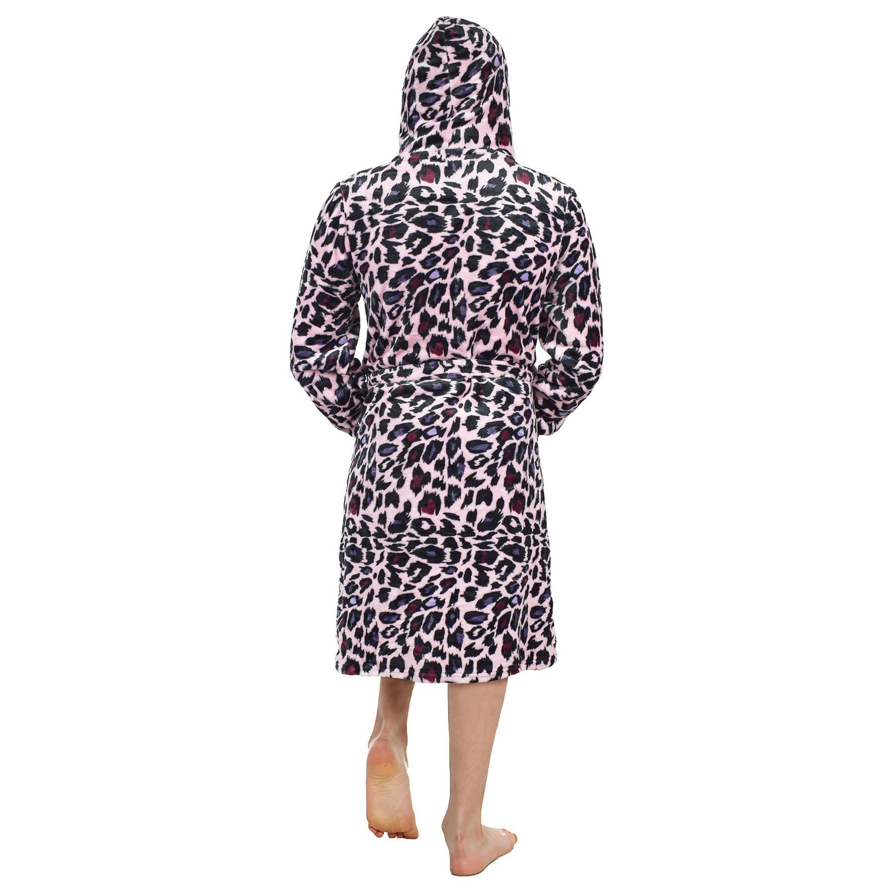 A2Z 4 Kids Soft Leopard Print Bathrobe Dressing Gown