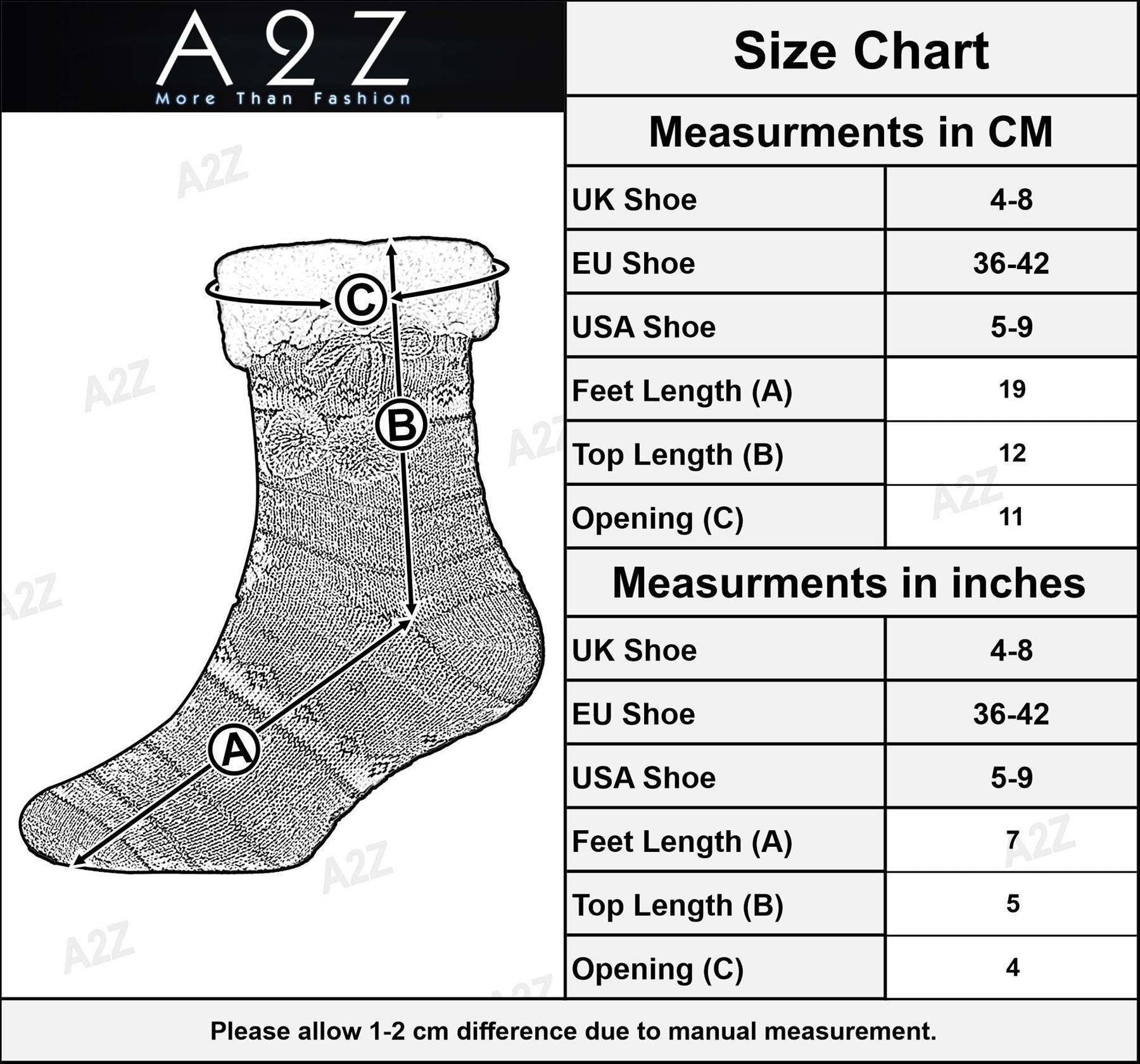 A2Z Ladies Socks Chenille Cable Sherpa Lining Pom Pom Anti Slip Women Sock