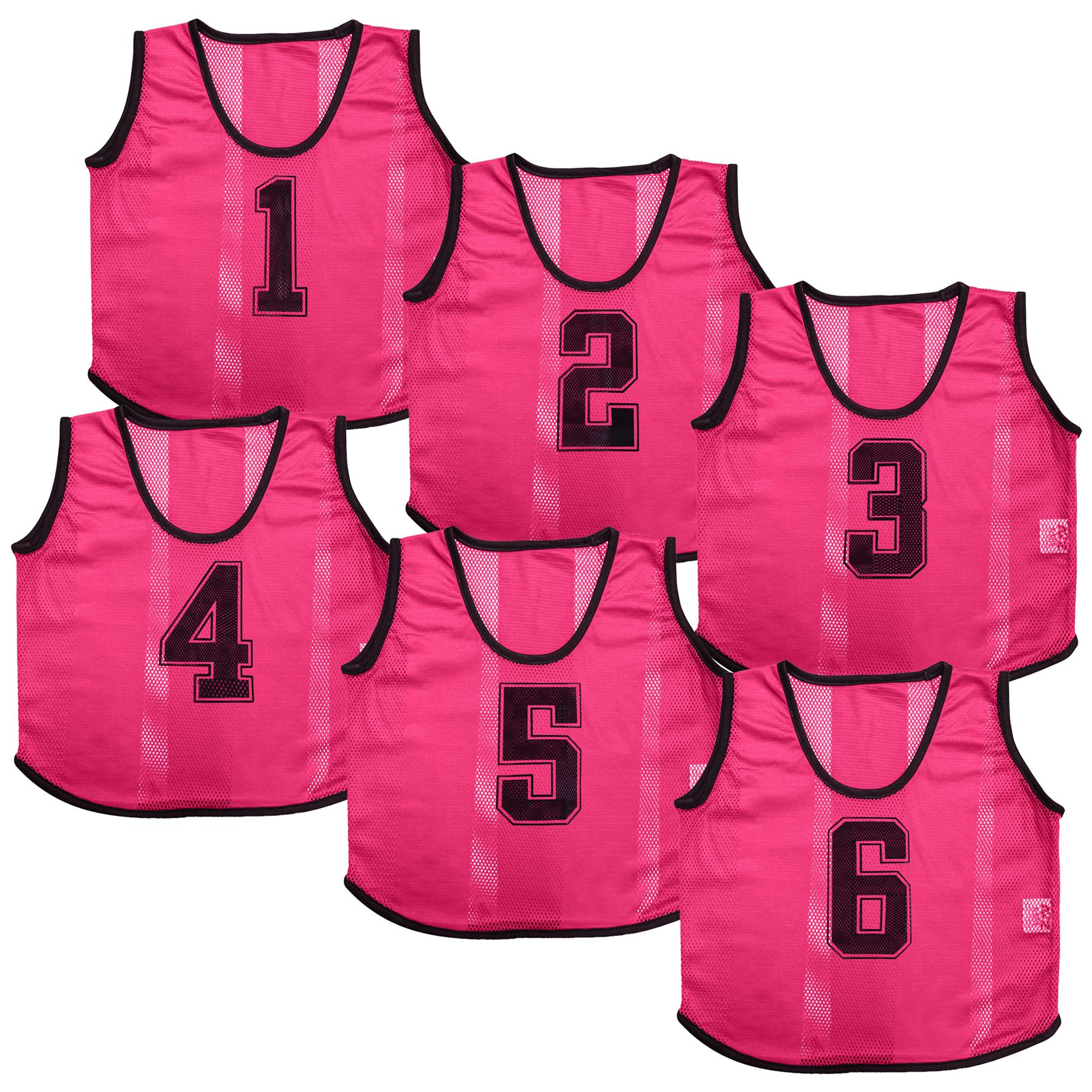 A2Z 6 Pack Sports Number Mesh Bib Comfortable During Football Rugby Sports Adult