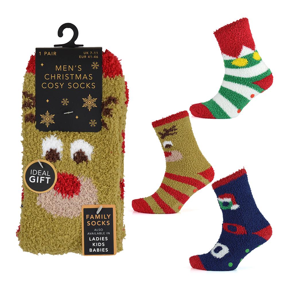 A2Z Mens Socks 3 Pack Christmas Novelty Durable Stylish Winter Warm Cosy Socks