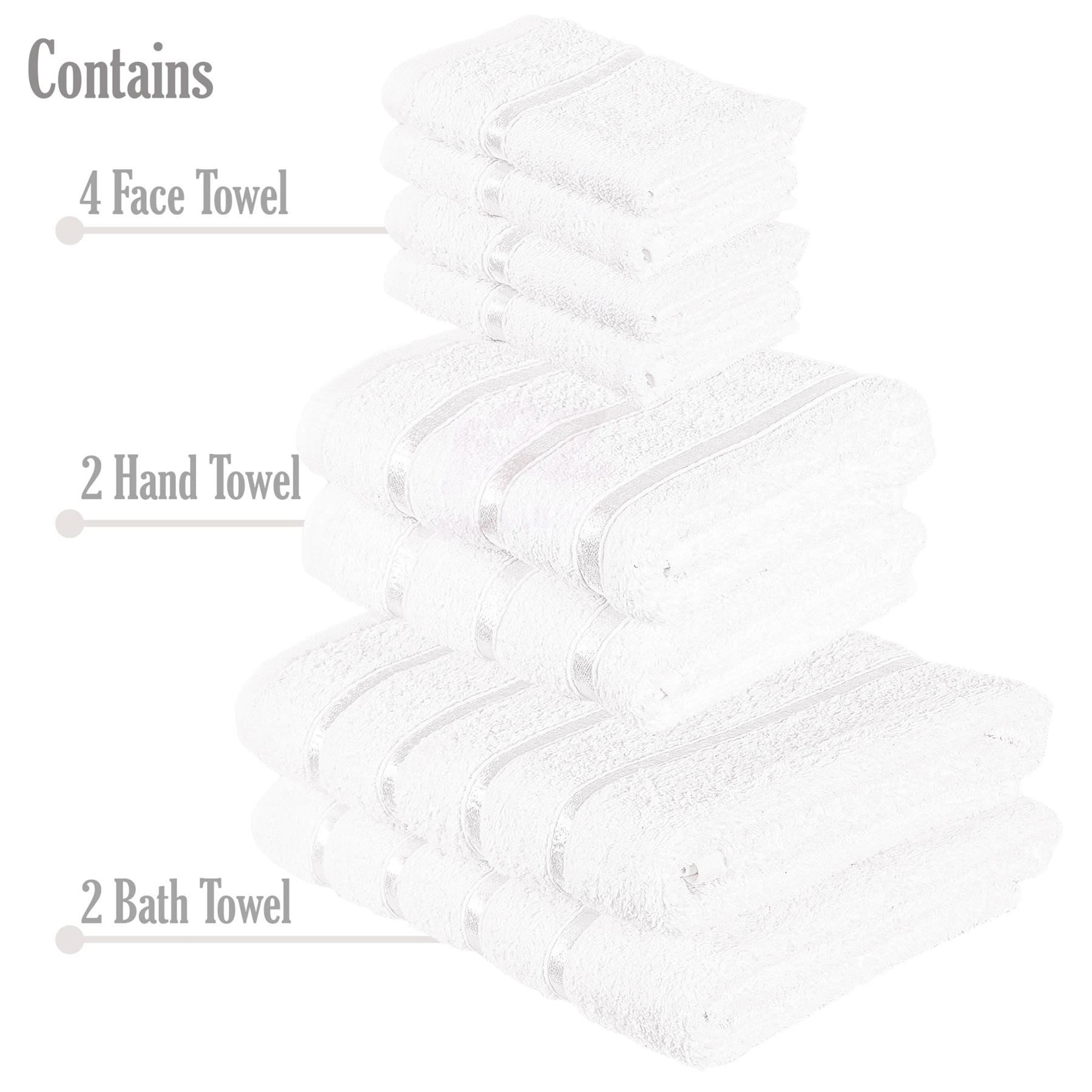 A2Z Luxurious 8 Piece Towel Bale Set  Bath Towels Soft and Absorbent Hand Towel