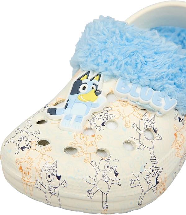 Officially Licensed Bluey Kids Fleece-Lined Clogs with Soft Plush Interior Shoes
