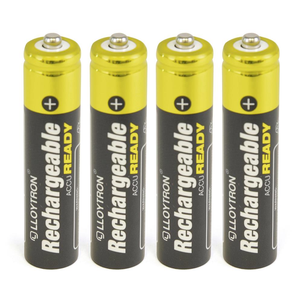 A2Z NiMH Rechargeable Accu Power Battery 550mAh Lasts Long AAA Size Pack of 4