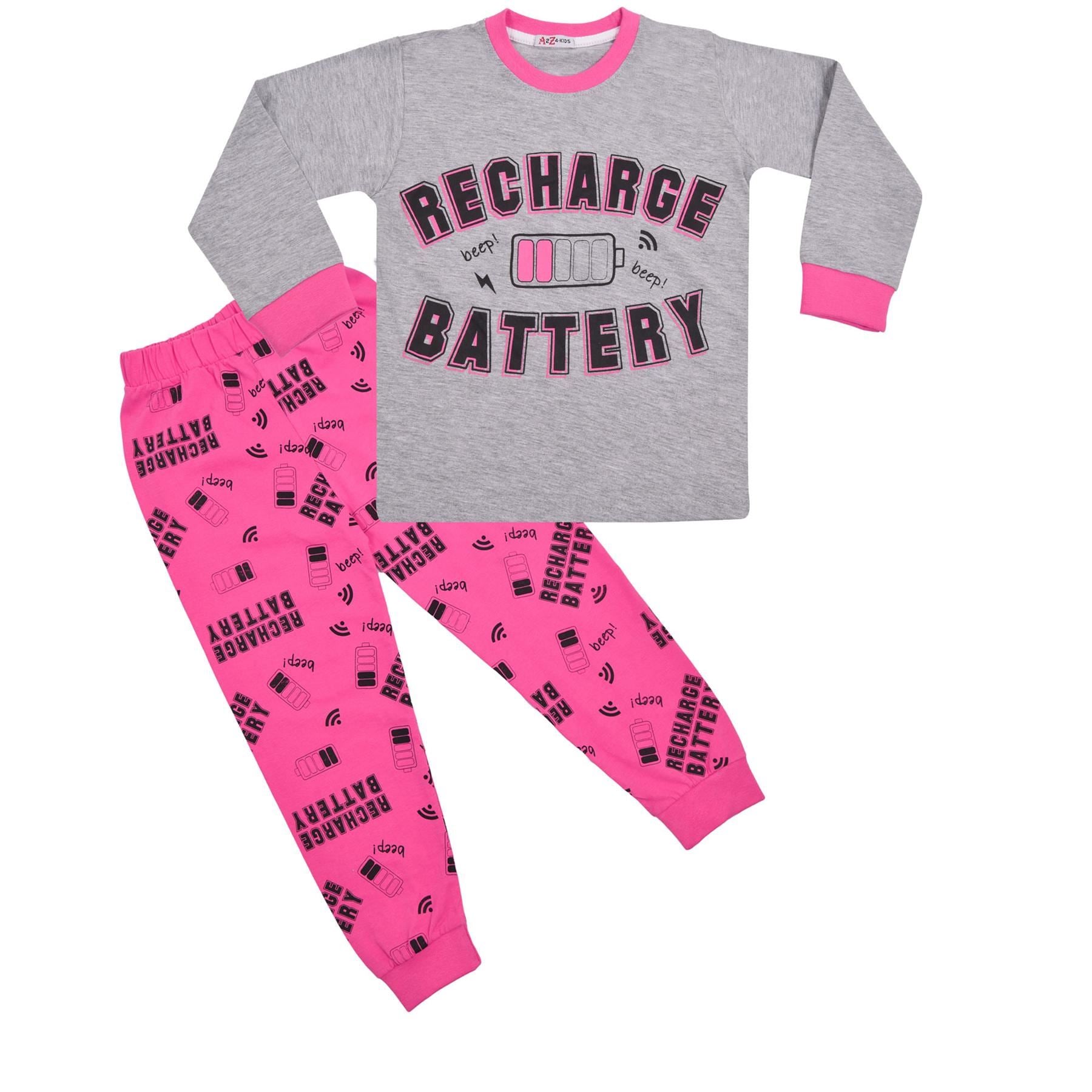 A2Z 4 Kids Girls Pyjamas Traditional PJS Pyjama Long Sleeve Sleepwear Sets