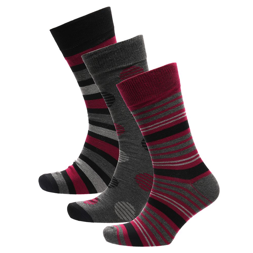A2Z Mens 3 Pack Socks Gift Box Soft Argyle and Striped Designs Breathable Socks