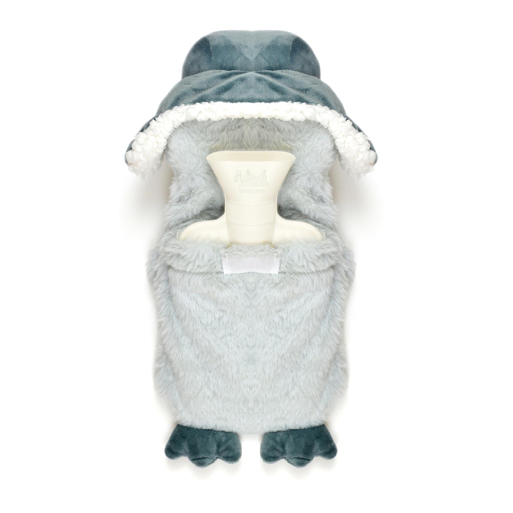 A2Z Hot Water Bottles 3D Animal Penguin 750ML Cosy Fleece Cover Heat Therapy