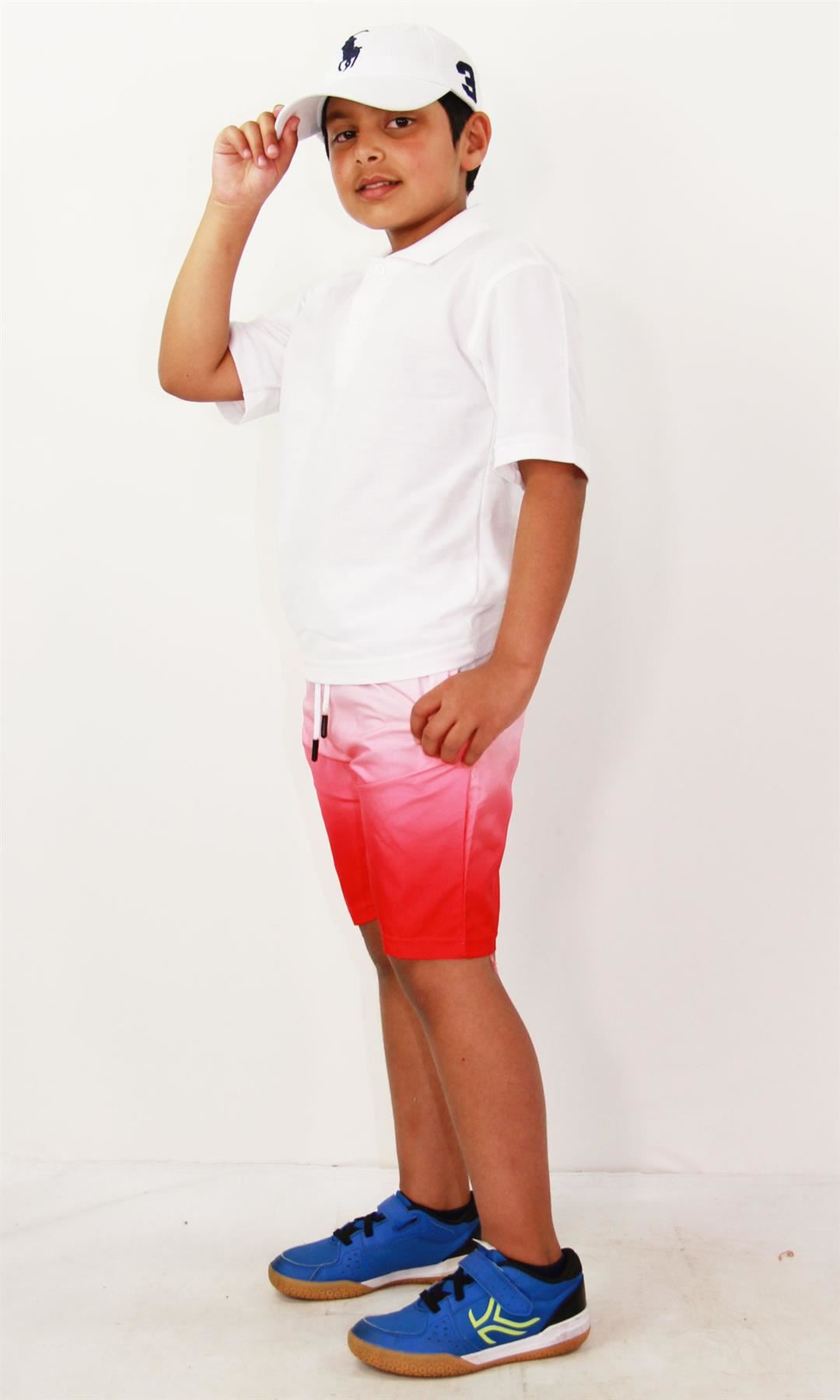 Kids Boys Gradient Colour Shorts Two Tone Fade New Summer Fashion Age 5-13 Years