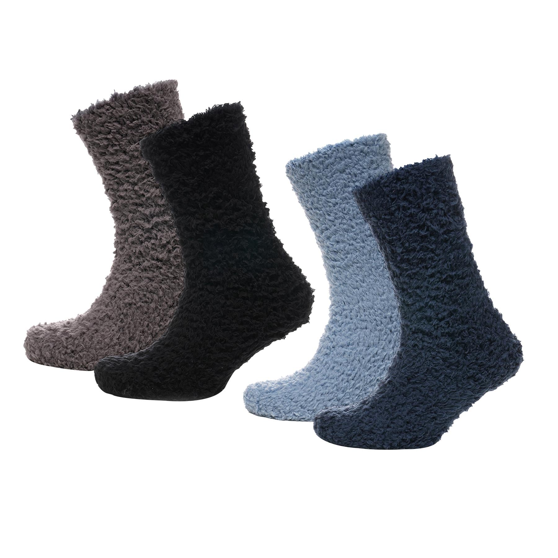 Mens 2 Pack Teddy Socks Fleece Cuddly Soft Comfortable For Daily Cosy Socks