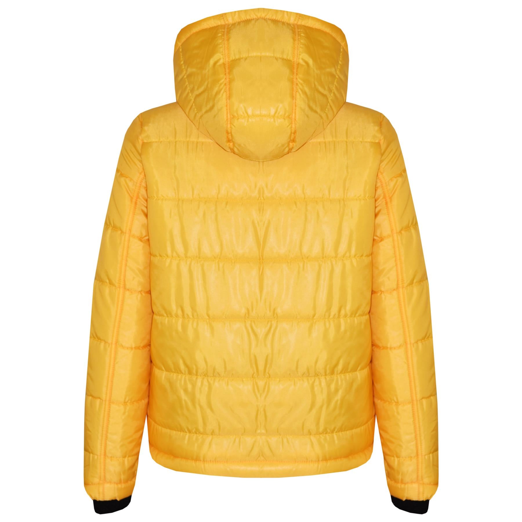 Kids Girls Mustard Bella Hooded Padded Jackets - Kids Clothing Store