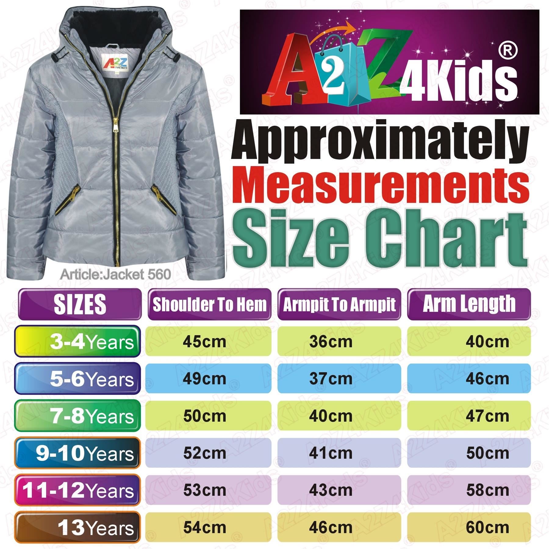 Kids Girls Jacket Grey Fur High Neckline Puffer Bubble Padded Warm Thick Coats