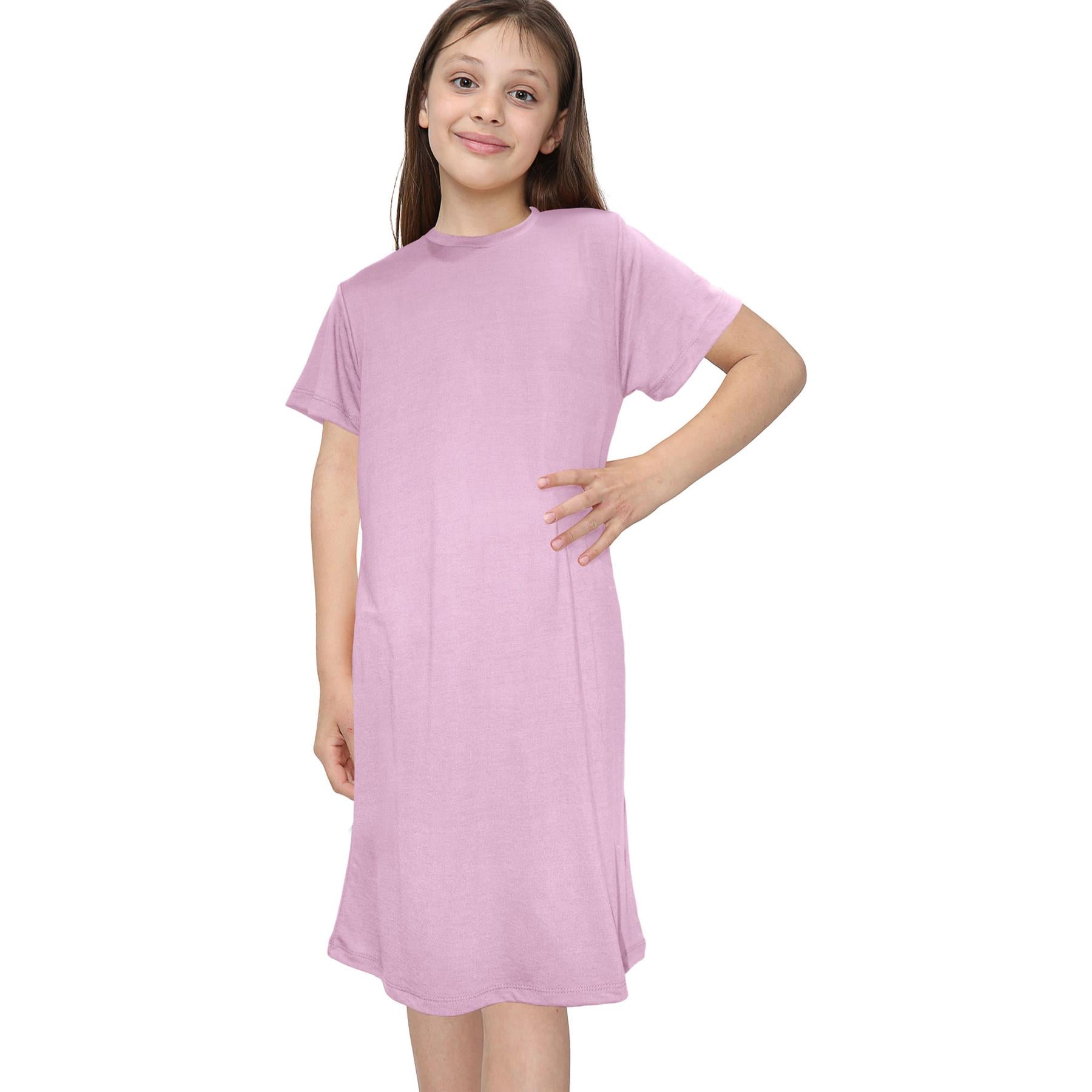 Kids Girls Night Dress Nightgown Sleepwear Nightie Short Sleeve Nightwear Nighty