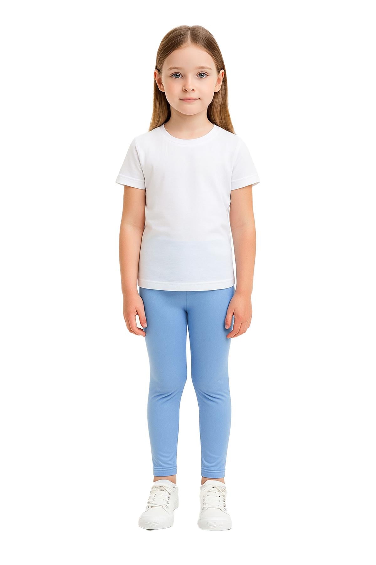 Gilrs Legging Kids Plain Color School Fashion Dance Leggings New Age 5-13 Years