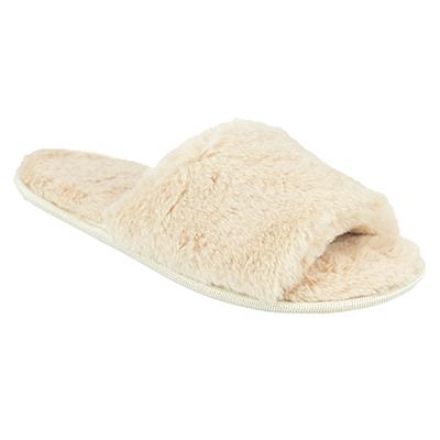 Women Fluffy Faux Fur Slipper Open Toe Warm Furry Cozy Slippers for Girls Shoes