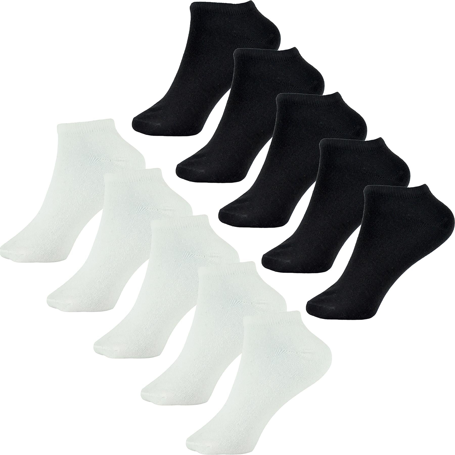 Ladies Plain Trainer Socks Low Cut Cotton Pack of 5 Stylish Woman Ankle Socks