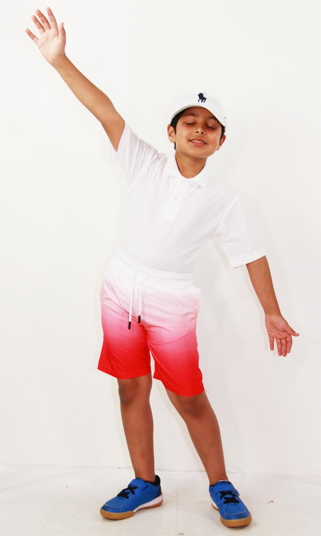 Kids Boys Gradient Colour Shorts Two Tone Fade New Summer Fashion Age 5-13 Years