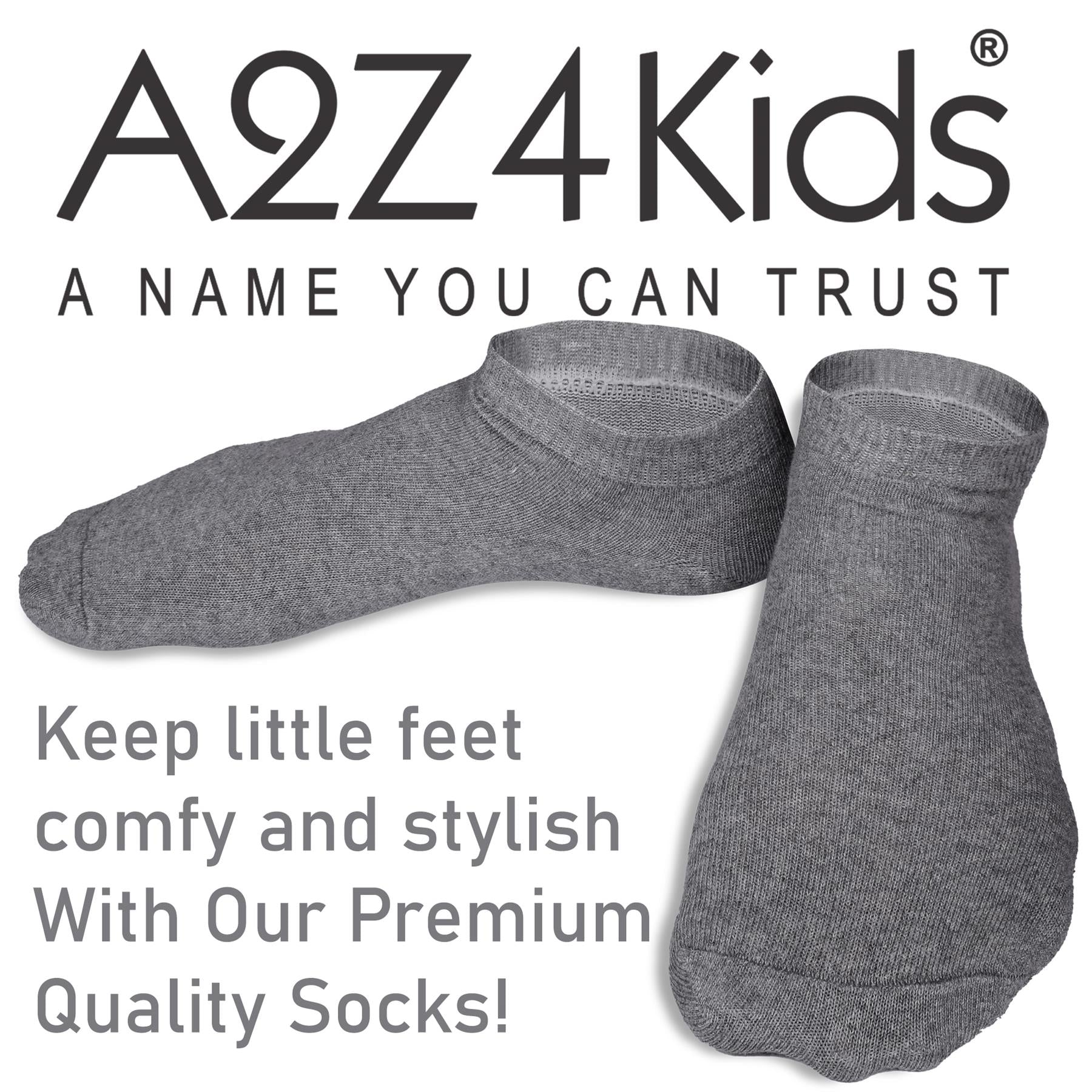 Kids 6 Pack Girls Boys Plain Trainer No Show Socks Cotton School Low Cut Socks