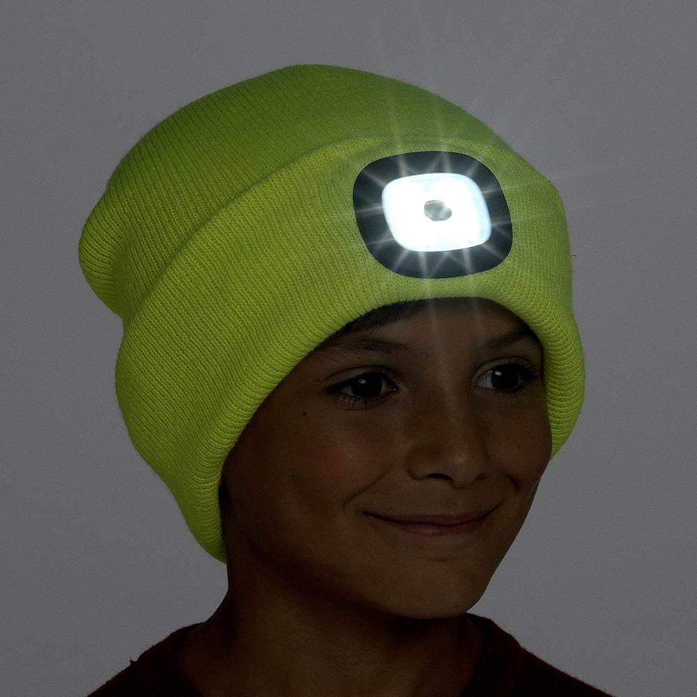 A2Z 4 Kids Girls Boys LED Hats Beanie Light Up Battery Powered Winter Warm Caps