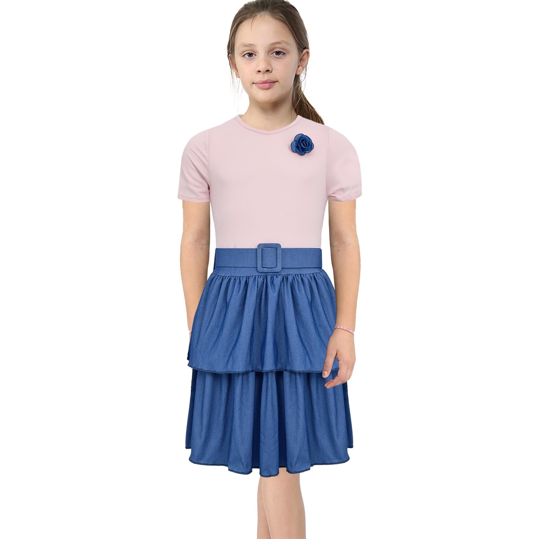 Kids Girls Summer Dress Casual Ruffle Party Dress