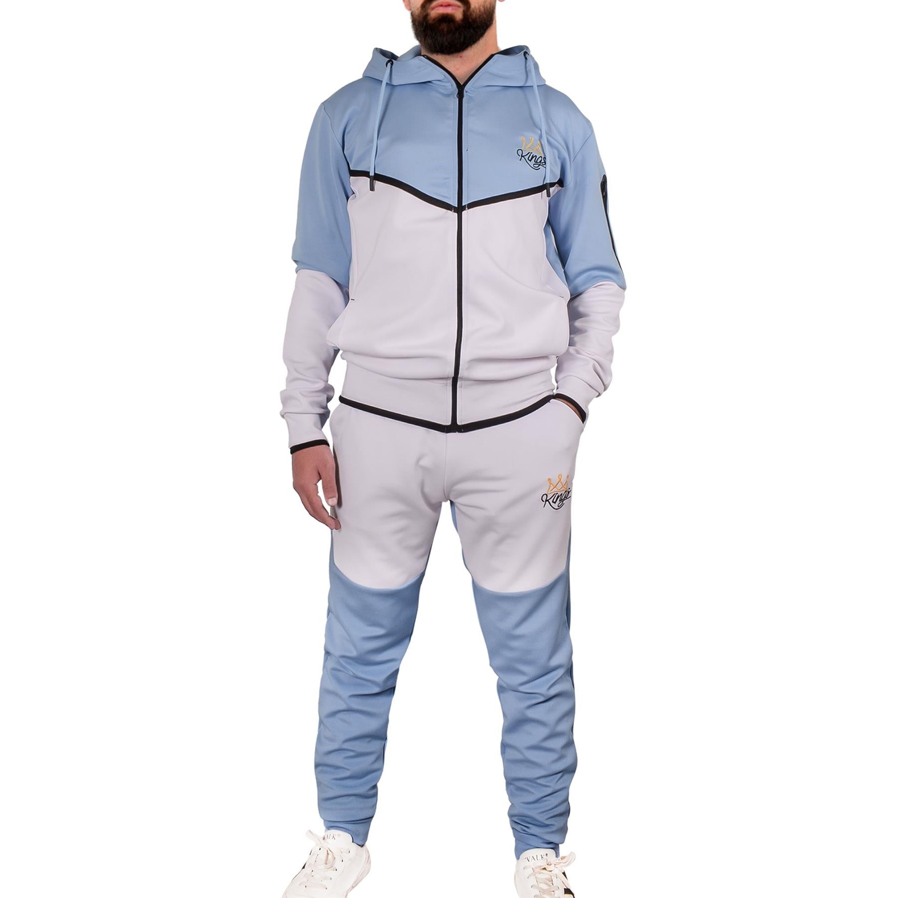 Mens Tracksuit Kings Embroidered Hoodie Bottom Jogging Suit Sportswear For Adult