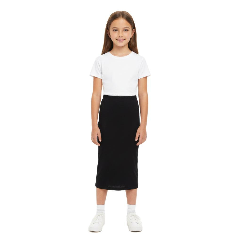 Girls Maxi Skirt Soft Stretch Viscose Skirt Comfy School Wear For Age 5-13 Year