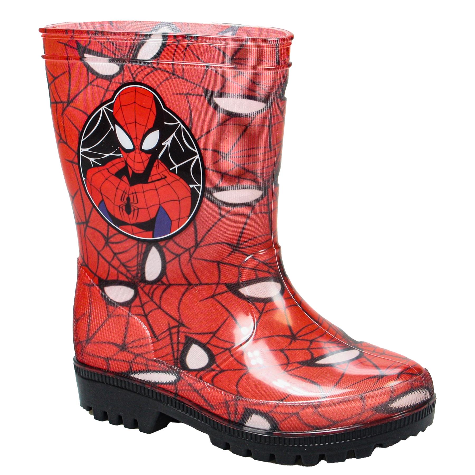 Kids Boys Spiderman Officially Licensed Rain Boot Anti-Skid Rubber Wellies Shoes