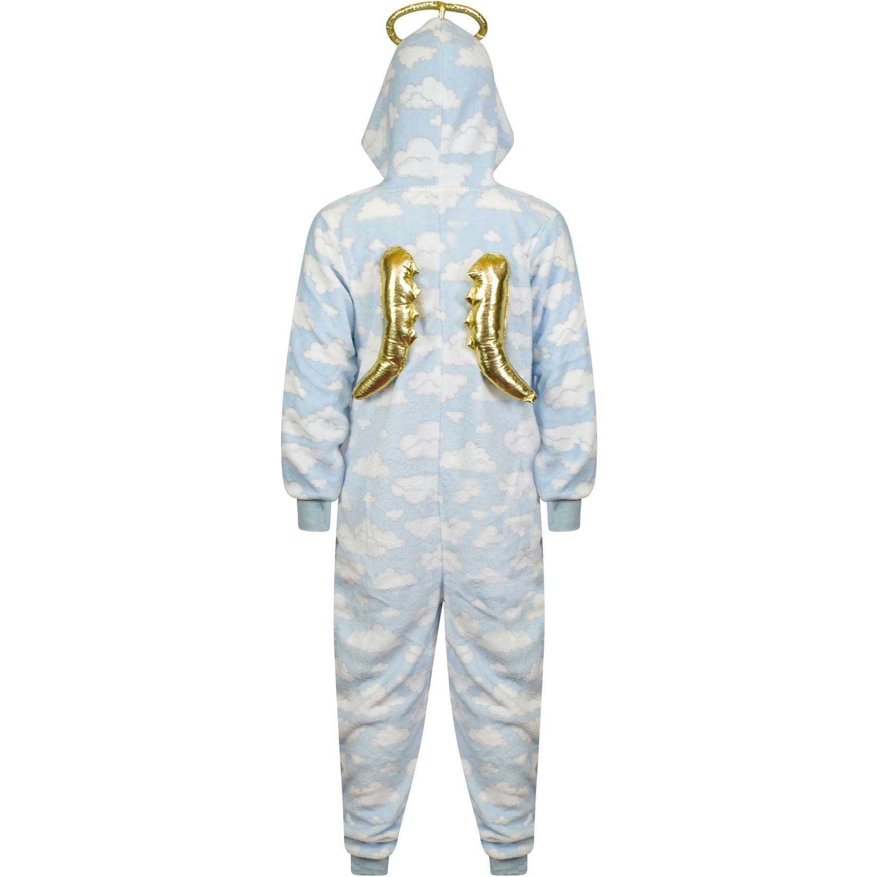 A2Z Girls Boys Angel Costume Xmas Nativity School Play Soft Plush Warm Jumpsuits