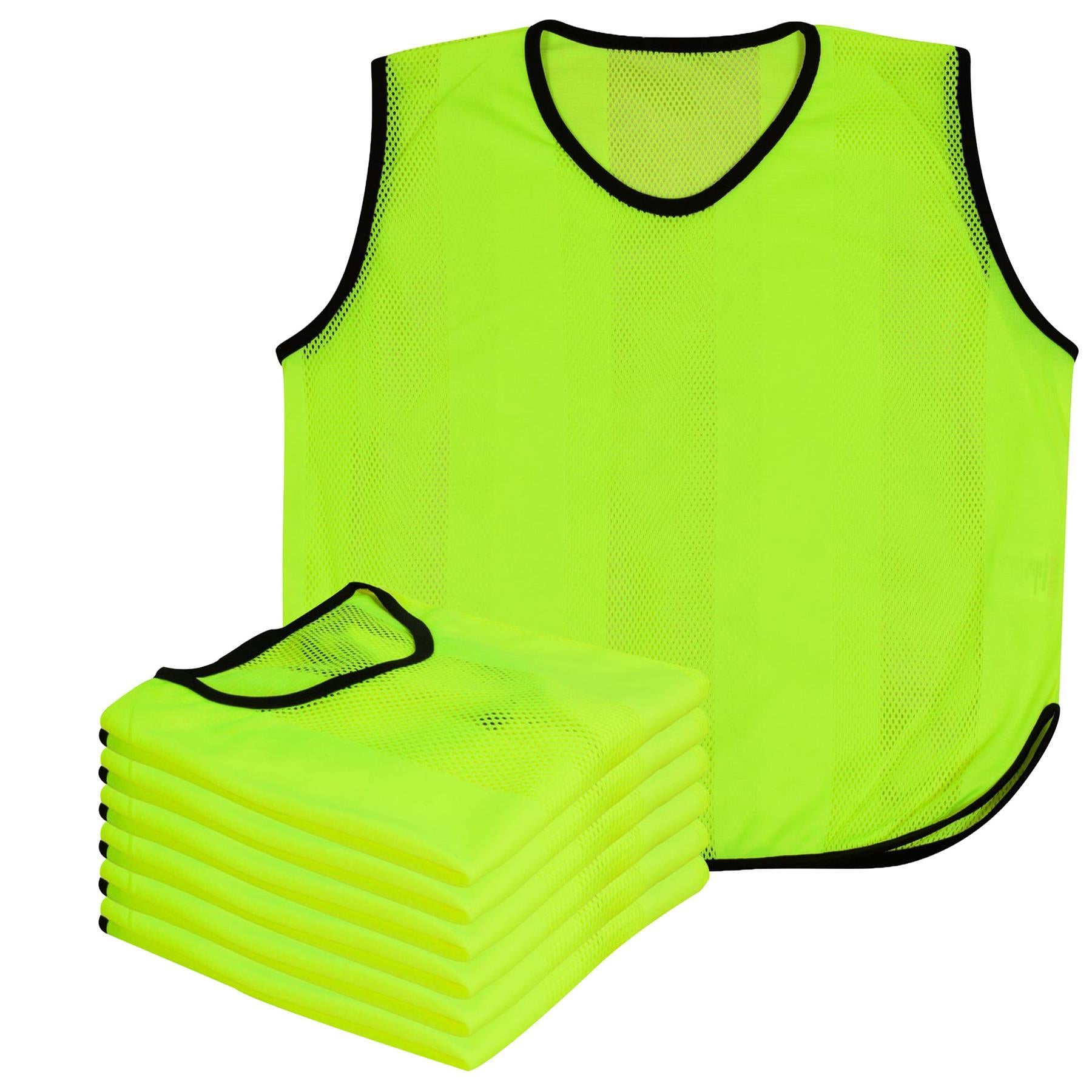 A2Z 6 Pack Sports Mesh Bibs Comfortable During Football Rugby Sports For Adult