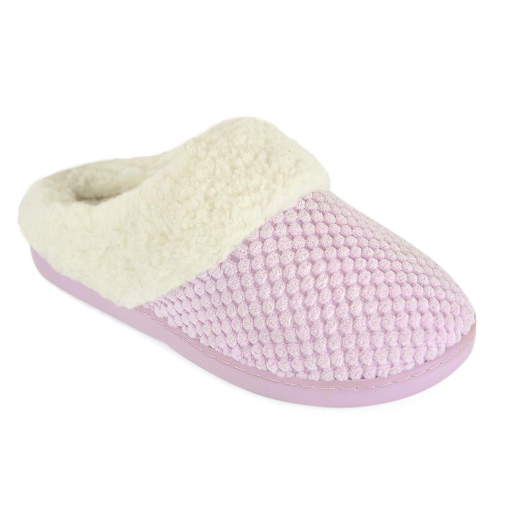 Women Slippers Winter Warm Waffle Memory Foam Comfortable Non-Slip Mule Slipper