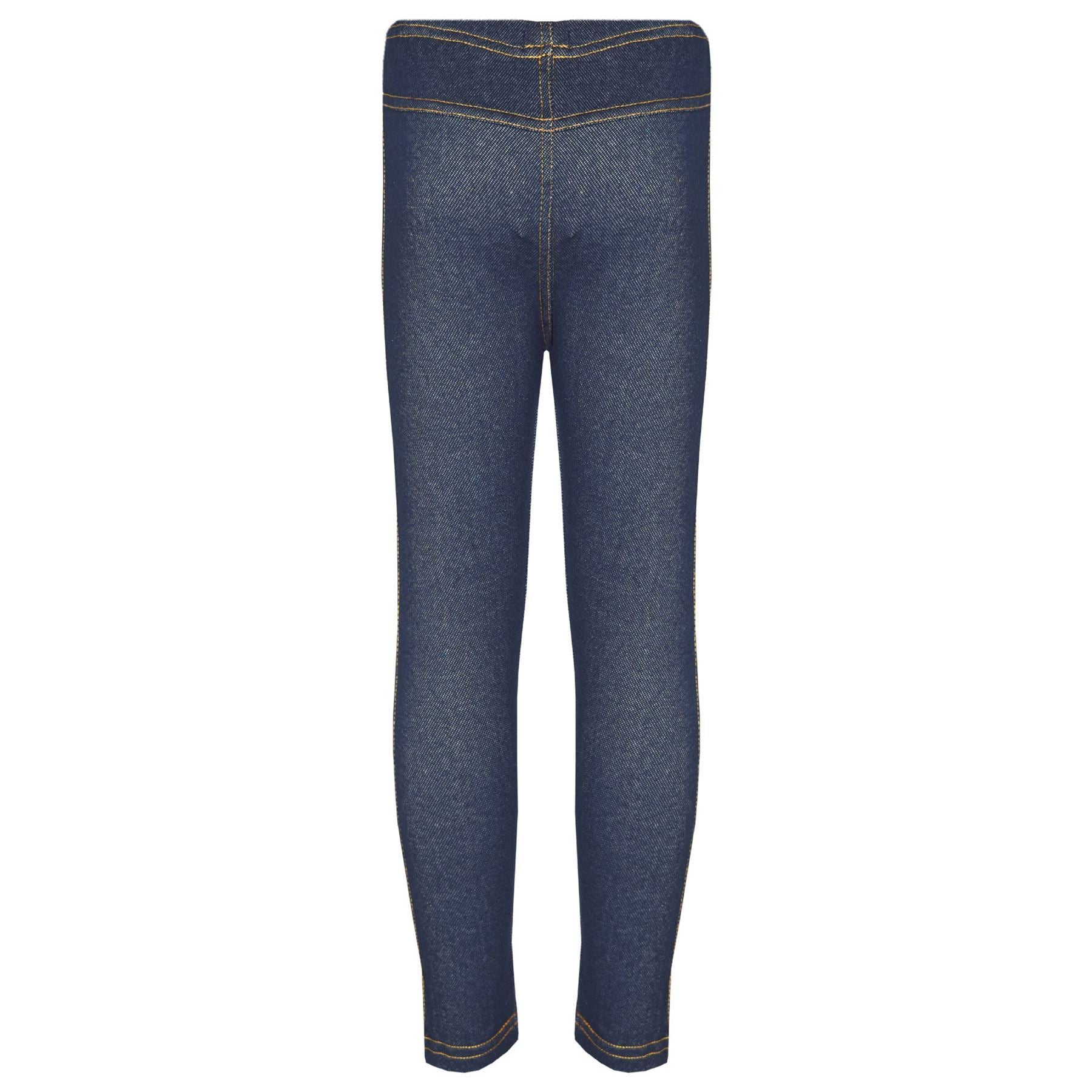 Kids Girls Stretchy Jeggings Black Denim Jeans Pants Leggings Trousers 2-13 Year