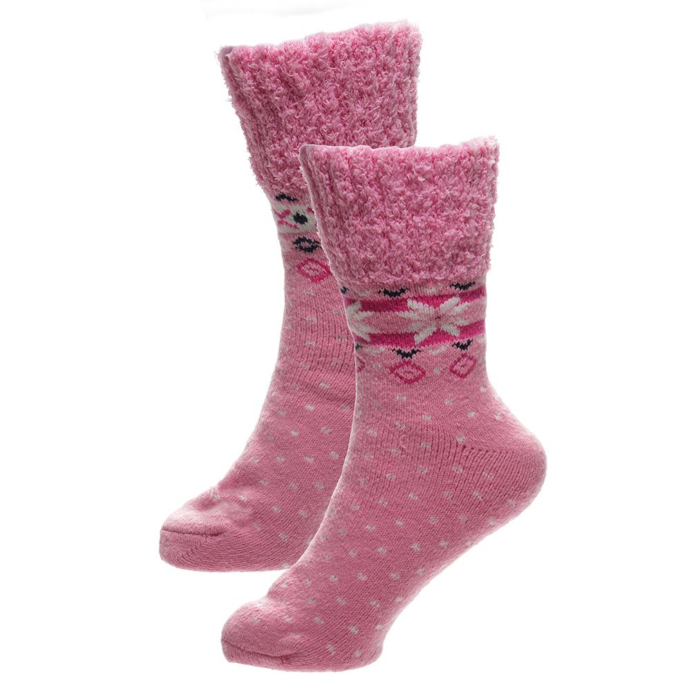 A2Z Ladies Fairisle Thermal Cosy Bed Socks with Grips Extra Warm Winter Footwear