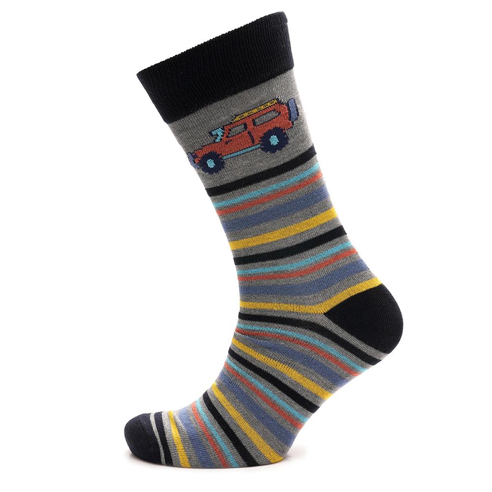 Mens 3 Pack Heel & Toe Design and Novelty Striped Spotty Football & Car Print