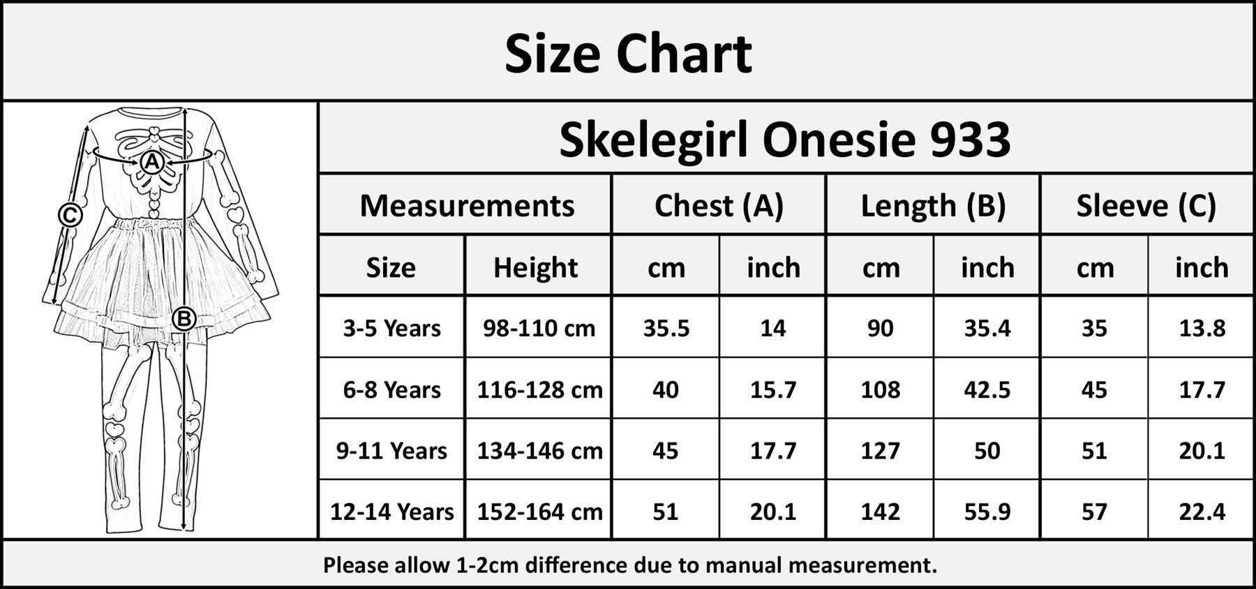 Kids Girls Skeleton Costume With Rainbow Tutu Halloween Parties Fancy Dress