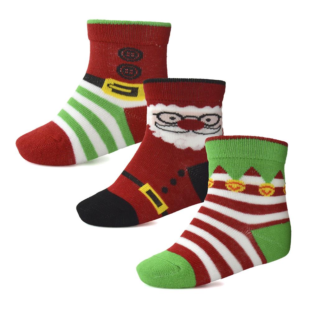 A2Z 4 Kids 3 Pack Kids Baby Girls Boys Family Socks Xmas Novelty Pattern Socks