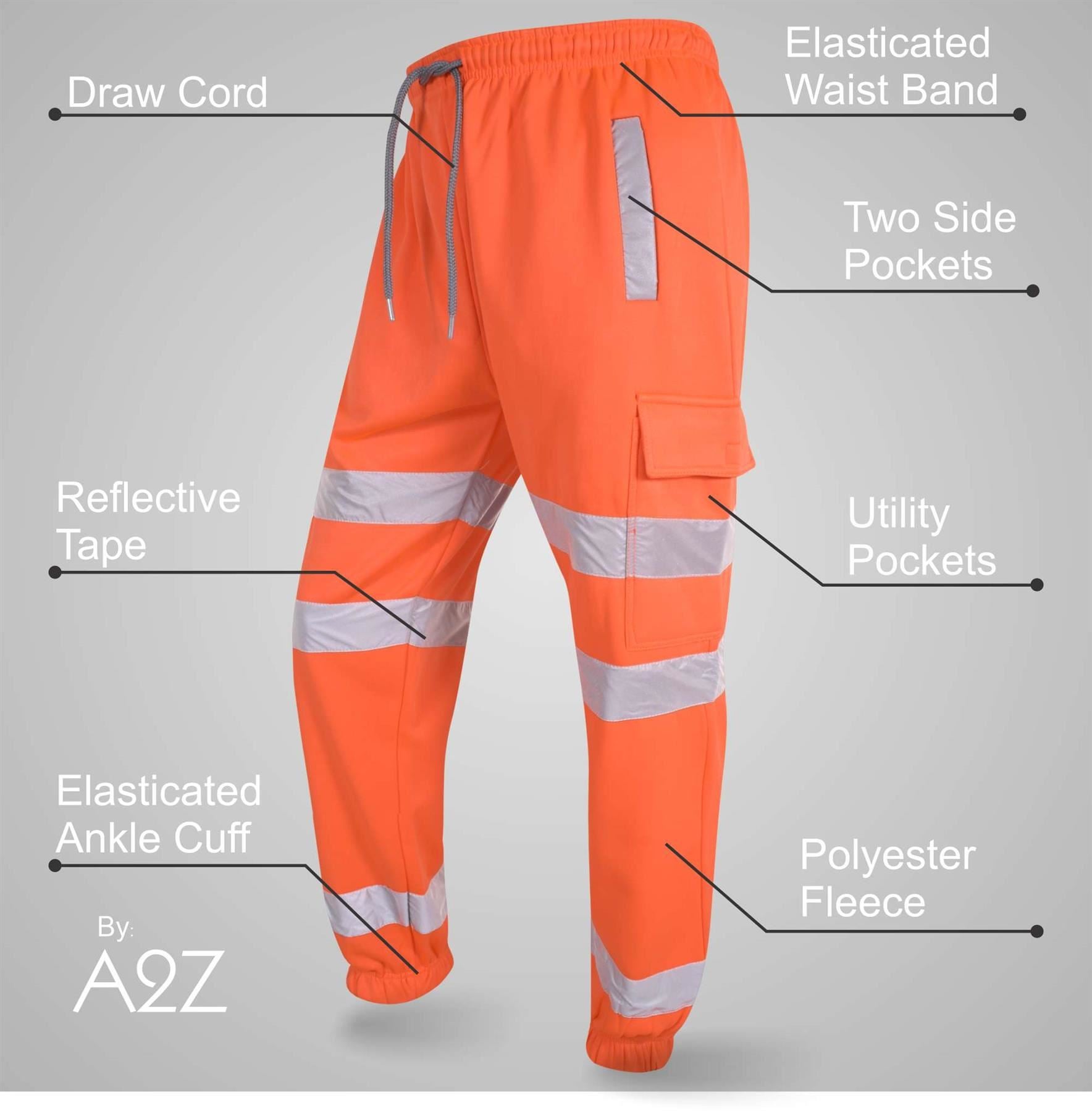 A2Z Hi Vis Reflective Pants High Viz Cargo Trousers