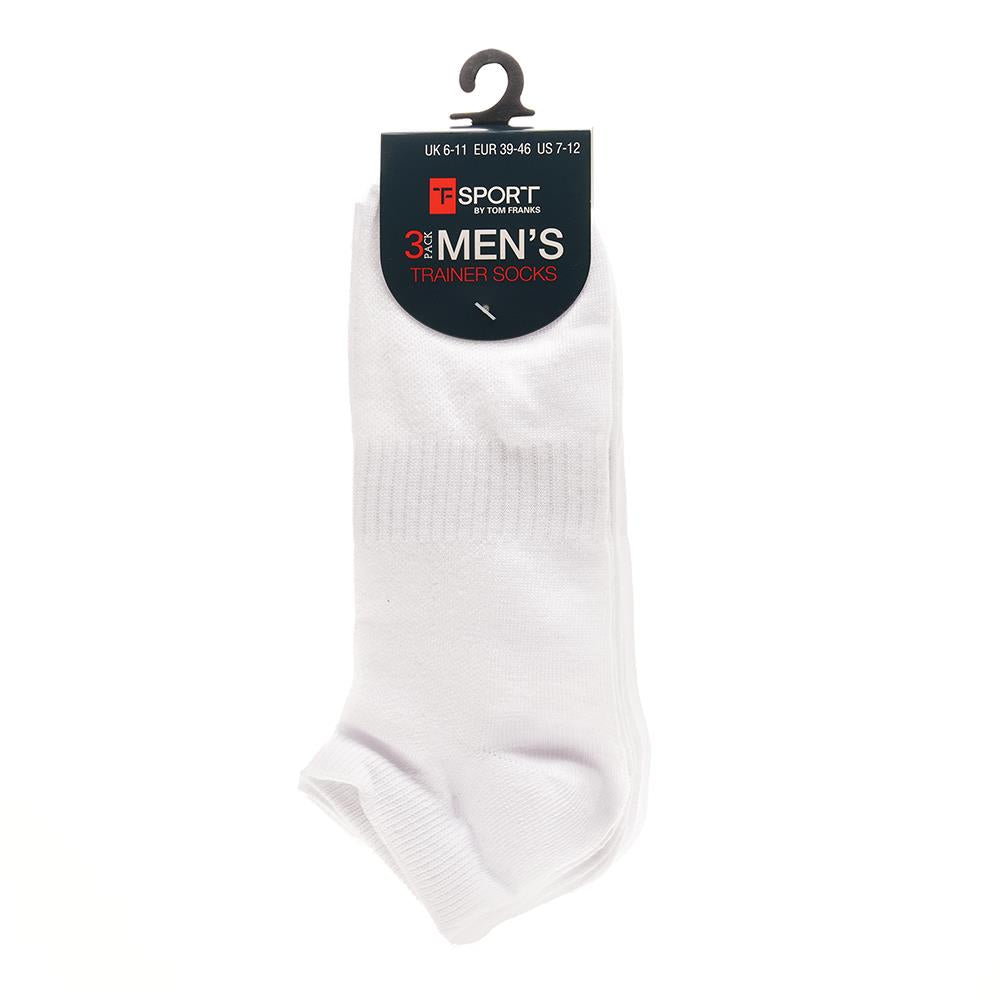 A2Z Mens 3 Pack Trainer Socks Black White Low Cut Sports with Arch Support Mesh