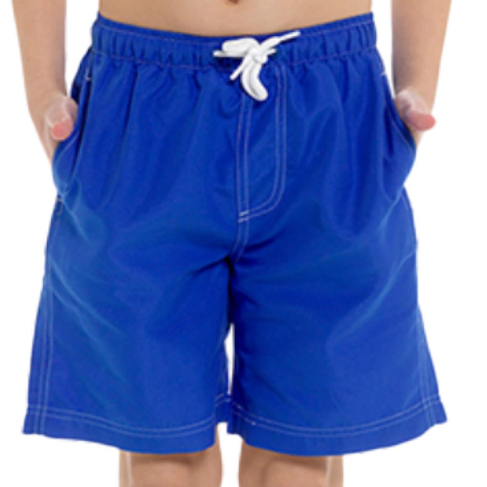 A2Z Kids Boys Beach Plain Swim Lightweight Contrast Thread Detail Boardshorts