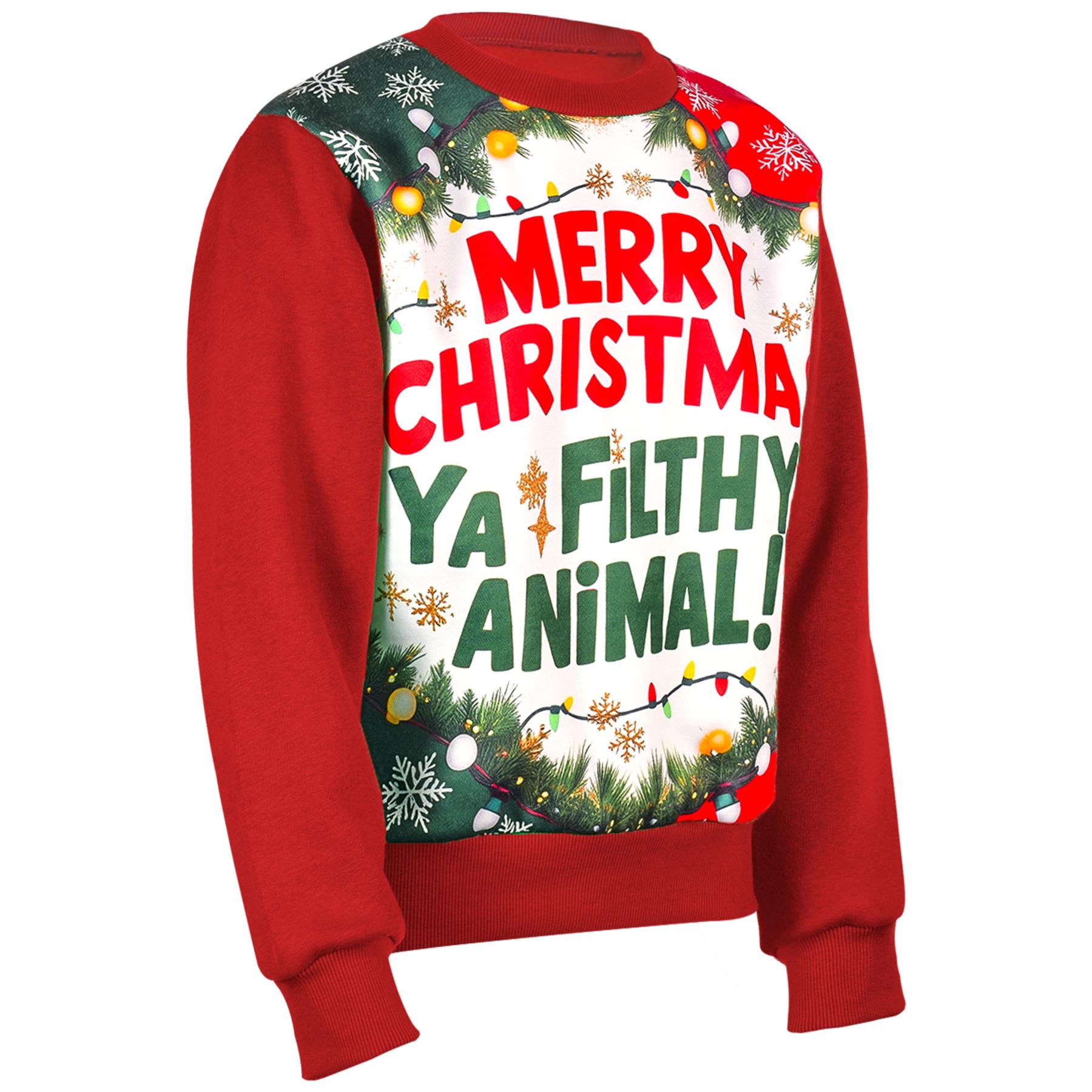 Kids Girls Boys Merry Christmas Ya Filthy Animal Jumper Hoodies Xmas Sweatshirts