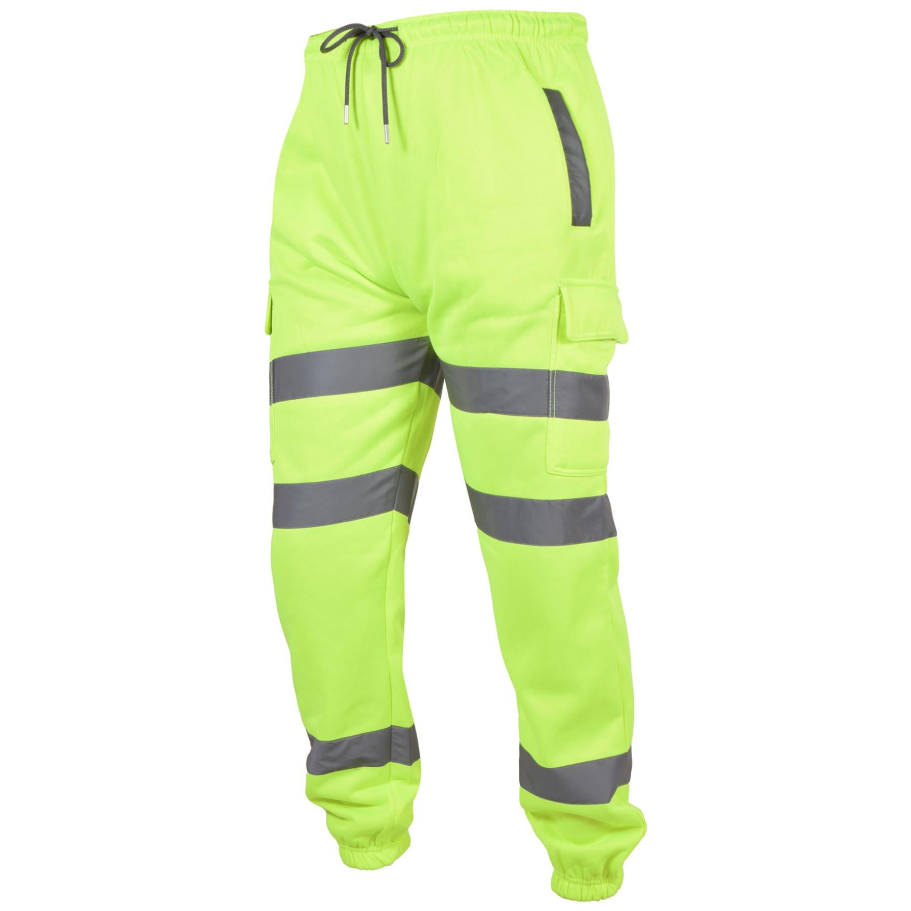 A2Z High Visibility Safe Work Reflective Pants Hi Vis Cargo Trousers For Mens